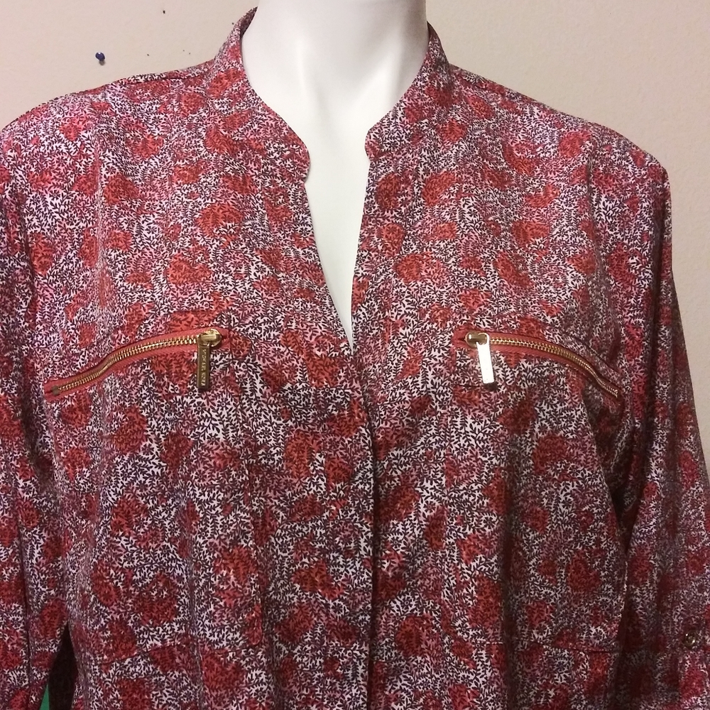 Michael Kors V-Neck Blouse Size X-Large